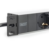 Digitus DN-95411 multiprise 2 m 3 sortie(s) CA Noir Noir/en aluminium, 2 m, 3 sortie(s) CA, Type F, Aluminium, Noir, 250 V