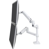 Ergotron LX Dual Side-by-Side, Support de moniteur Blanc