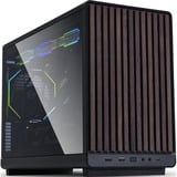 Lian Li A3-mATX Black (Wood Edition) boîtier midi tower Noir/bois | 2x USB-A | 1x USB-C | Window