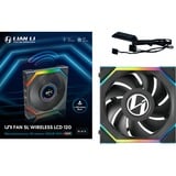 Lian Li UNI FAN SL120 LCD Wireless, Ventilateur de boîtier Noir, Connecteur de ventilateur PWM à 4 broches