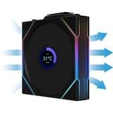 Lian Li UNI FAN TL120 LCD Wireless Single Pack, Ventilateur de boîtier Noir, 4 broches PWM + 1x 9 broches USB