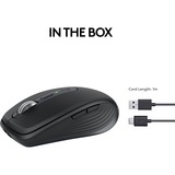 Logitech MX Anywhere 3S Compact, Souris Graphite, 200 - 8000 dpi , Bluetooth low energy