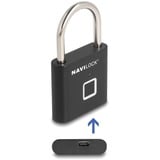 Navilock Navilock Padlock with fingerprint Black, Cadenas Noir