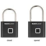 Navilock Navilock Padlock with fingerprint Black, Cadenas Noir