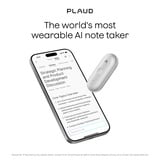 Plaud NotePin S, Enregistreur vocal Argent, 64 Go, Bluetooth 5.2 / BLE (Bluetooth Low Energy) / Wi-Fi