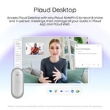 Plaud NotePin S, Enregistreur vocal Argent, 64 Go, Bluetooth 5.2 / BLE (Bluetooth Low Energy) / Wi-Fi