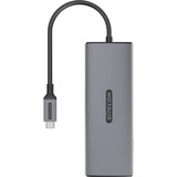 Sitecom Adaptateur multiport 7 en 1 USB-C Power Delivery, Station d'accueil Gris