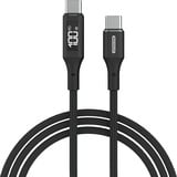 Sitecom Câble d'alimentation USB-C vers USB-C avec écran LED Noir, 1,5 mètres