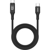 Sitecom Câble d'alimentation USB-C vers USB-C avec affichage LED Noir, 1,5 mètres