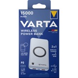VARTA Wireless Powerbank 15.000 mAh, Batterie portable Blanc, Qi, Power Delivery, Quick Charge 3.0