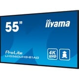 iiyama ProLite LH5560UHS-B1AG, Affichage public Noir (Mat), HDMI, WiFi, USB, Audio, Android