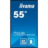 iiyama ProLite LH5560UHS-B1AG, Affichage public Noir (Mat), HDMI, WiFi, USB, Audio, Android