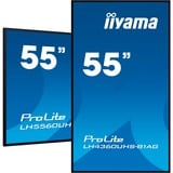 iiyama ProLite LH5560UHS-B1AG, Affichage public Noir (Mat), HDMI, WiFi, USB, Audio, Android