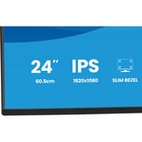 iiyama ProLite X2492HSU-B1 écran plat de PC 61 cm (24") 1920 x 1080 pixels Full HD LED Noir Moniteur  Noir (Mat), 61 cm (24"), 1920 x 1080 pixels, Full HD, LED, 3 ms, Noir
