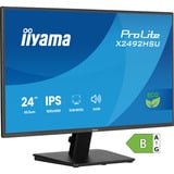 iiyama ProLite X2492HSU-B1 écran plat de PC 61 cm (24") 1920 x 1080 pixels Full HD LED Noir Moniteur  Noir (Mat), 61 cm (24"), 1920 x 1080 pixels, Full HD, LED, 3 ms, Noir