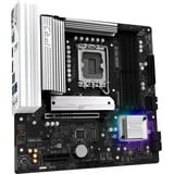 ASRock B860M Pro RS carte mère socket 1851 Noir/Argent, RAID, 2.5 Gb-LAN, Sound, µATX