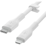 Belkin BOOSTCHARGE Câble Flex USB-C avec connecteur Lightning Blanc, 3 m