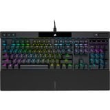 Corsair K70 PRO RGB clavier gaming mécanique Noir, Layout BE (AZERTY), Red Cherry MX RGB, 100%, Double-shot PBT