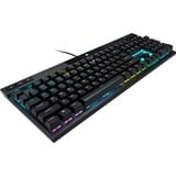Corsair K70 PRO RGB clavier gaming mécanique Noir, Layout BE (AZERTY), Red Cherry MX RGB, 100%, Double-shot PBT