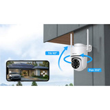 Foscam PD5, caméra de sécurité PT WiFi bi-bande 3K/5MP, Caméra de surveillance Blanc, Vision nocturne en couleur