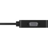 ICY BOX IB-DK1104-C, USB-C male > VGA + DVI + HDMI + DisplayPort (female), Adaptateur Noir, 0,15 mètres