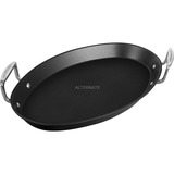 Le Creuset Poêle à poisson ovale Noir/Argent