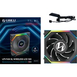 Lian Li UNI FAN SL120 LCD Wireless Reverse Blade, Ventilateur de boîtier Noir, Connecteur de ventilateur PWM à 4 broches