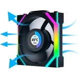 Lian Li UNI FAN SL120 LCD Wireless Reverse Blade ventilateur de boîtier RGB  Noir, 120 x 124.5 x 28 mm, PWM