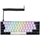Sharkoon SKILLER SGK50 S4 RGB clavier gaming mécanique Blanc, Layout BE (AZERTY), Kailh Brown, 60%, Hot-swappable