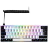 Sharkoon SKILLER SGK50 S4, clavier gaming Blanc, Layout BE, Kailh Brown, LED RGB, Hot-swappable, 60%