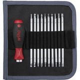 Wiha Tournevis avec jeu d'arbres interchangeables SYSTEM 6 Noir/Rouge, 12 pièces