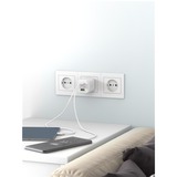 goobay 65W GaN USB-C PD Multiport Quick Charger Nano Blanc, 2x USB-C, 1x USB-A
