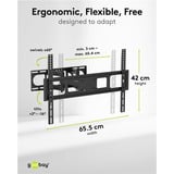 goobay TV Wall Mount Basic FULLMOTION (L), Support de moniteur Noir