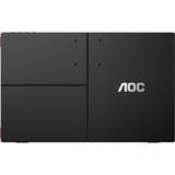 AOC 16G3 16" Moniteur gaming  Noir/Rouge, 1x HDMI, 1x Micro-HDMI, 1x USB-C 3.2 (5 Gbit/s), 144 Hz