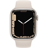 Apple Watch Series 7, Smartwatch Argent/Beige, 45 mm, Aluminium, Wifi, Cellulaire