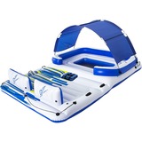 Bestway Coolerz Article de sport gonflable BRISE TROPICALE - 3.89m x 2.74m, Lit d’air Blanc/Bleu, Bleu, Blanc, Ile flottante, Motif, Vinyl, 540 kg, Chine