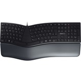 CHERRY KC 4500 ERGO clavier Noir, Layout BE (AZERTY), 100%