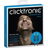 Clicktronic Câble optique Toslink + adaptateur 3,5 mm 10 mètres