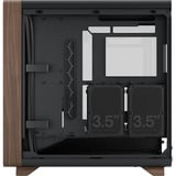 Fractal Design Summit boîtier midi tower Noir/bois | 2x USB-A | 1x USB-C | Window