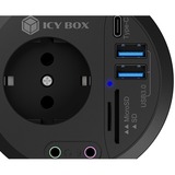 ICY BOX IB-HUB1430-CR, Hub USB Noir