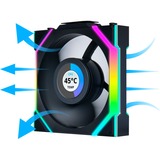 Lian Li UNI FAN SL120 LCD Wireless Reverse Blade ventilateurs de boîtier RGB  Noir, 3 pièces, 120 x 124.5 x 28 mm, PWM