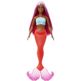 Mattel Barbie - Poupée sirène aux cheveux colorés Rouge
