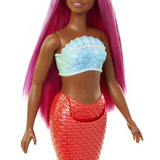 Mattel Barbie - Poupée sirène aux cheveux colorés Rouge