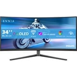 Philips Evnia 34M2C6500/00 34" Moniteur UltraWide gaming incurvé  Gris foncé, 2x HDMI, DisplayPort, 2x USB-A, USB-B, 175 Hz