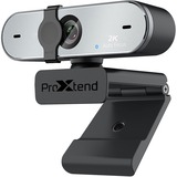 ProXtend XSTREAM 2K webcam 4 MP 2592 x 1520 pixels Argent/Noir, 4 MP, 2592 x 1520 pixels, 60 ips, YUY2,MJPG, 10 - ∞, Auto/Manuel