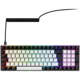 Sharkoon SKILLER SGK50 S2, clavier gaming Blanc, Layout BE, Gateron Brown, LED RGB, Hot-swappable