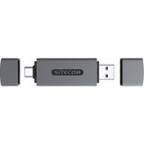 Sitecom Lecteur de cartes USB-A + USB-C (104 Mo/s) Gris