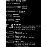 Wera 8100 SC 11 Jeu de cliquets métalliques Zyklop, Set d'outils Noir/Vert, Cliquet commutable de 28 pièces, entièrement métallique