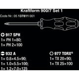 Wera Kraftform 900/7 Set 1 jeu de tournevis Noir/Jaune, 7 pièces