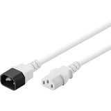 goobay Câble d'alimentation C14 > C13, Câble d'extension Blanc, 2 mètres